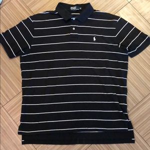 Polo Ralph Lauren Black Striped Polo - XL